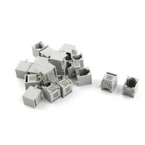 Conector de teléfono conector modular montado en PCB plástico hembra RJ12 6P6C 20 piezas - Imagen 1 de 2