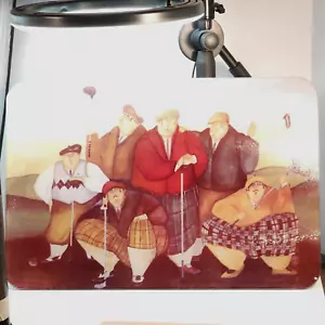 Tabla de cortar de vidrio Jennifer Garant Swingers Golf para hombres mayores 12" x 18" - Imagen 1 de 6
