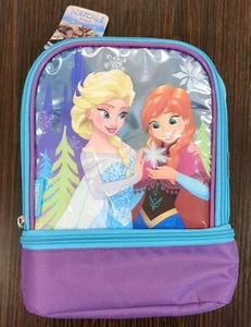 Disney Frozen - New - Elsa & Anna Double Compartment Insulated Lunch Bag 2017 - Picture 1 of 8