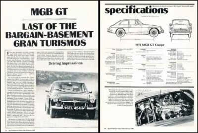 1970 MG MGB GT Car Review Report Print Article PE97 Foto 1 de 2