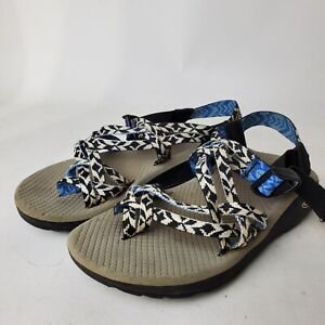 Chaco Sandals ZX2 Womens Size 6 Vibram Hiking Black White  Strappy Toe Loop