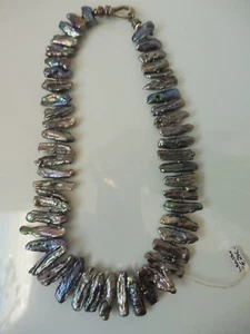 Nobile Madreperla Catena, Perla Mare Del Sud Con 925 Fibbia D'Argento, Nuovo, - Foto 1 di 4