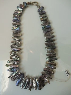 Nobile Madreperla Catena, Perla Mare Del Sud Con 925 Fibbia D'Argento, Nuovo, - Immagine 1 di 4