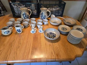 Vintage Pfaltzgraff folk art dishes- Cups/Plates/Creamer/Pitchers/ Candle Holder - Picture 1 of 59