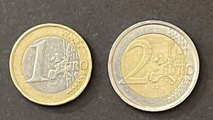 EUROPEAN UNION (BELGIUM) : King Albert II ,Set of 2 coins - Imagen 1 de 2