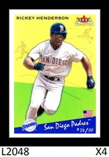 1-2002 FLEER TRADITION BASE RICKEY HENDERSON PADRES CARD#294 QTY