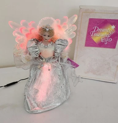 VTG DREAM TREASURE & PREMIUM EDITION ANGEL CHRISTMAS TREE TOPPER ILLUMINATED 13" - Image 1 of 4