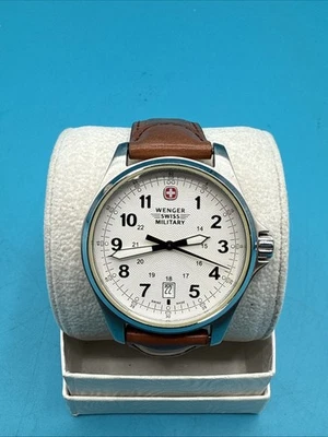 Wenger Swiss Military Masculino 79201 Data Couro Marrom Quartzo 40mm Ver Descrição - Imagem 1 de 4