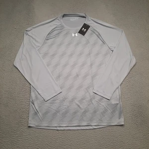 Under Armour Men's Locker 2.0 Long Sleeve Shirt Size Large Grey Crew 1351356 - Picture 1 of 11