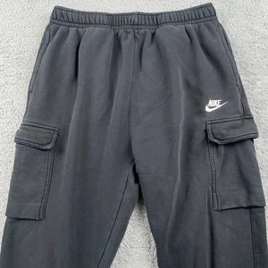 Pantalones Nike Para Hombre Grandes Altos Negros Pantalones Deportivos Club Polar Carga Cordón Entrenamiento - Imagen 1 de 10
