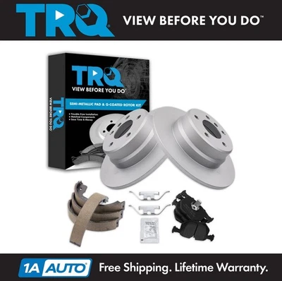 TRQ Rear Brake Pad & Rotor Kit Fits 2000-2006 BMW X5 - Image 1 of 4