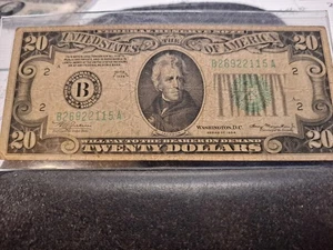💵 1934 $20 Bill - Green Seal Federal Reserve Note - Picture 1 of 2