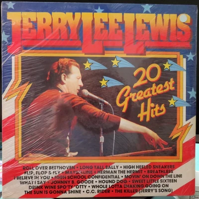 JERRY LEE LEWIS ~20 GREATEST HITS 80's COMPILATION / BLACK TULIP RECS/UK IMP LP - Image 1 of 2