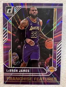 Donruss 2024-25, características de franquicia #15 LeBron James, láser holográfico púrpura /99, BB12 - Imagen 1 de 3