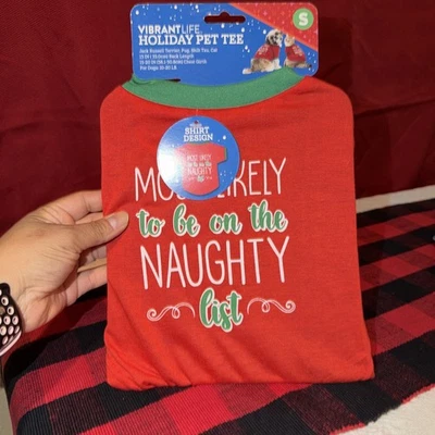 Camiseta Holiday Pet Jack Russell Terrie Pug Shih Tzu Gato Perro Camisa Talla Pequeña Foto 1 de 4