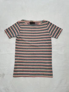 Vintage 70er gestreiftes Baby T-Shirt Damen mehrfarbig leicht Basic Made in France - Bild 1 von 5