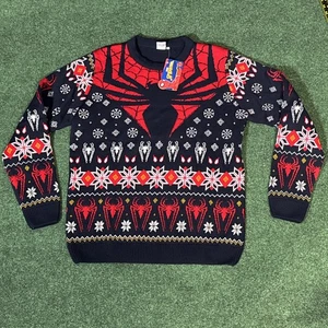 Marvel Spiderman Weihnachtspullover Herren Gr. XL Holiday Ugly Sweater Neu mit Etikett - Bild 1 von 7