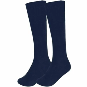 Girls Knee High Navy School Socks 6 Pairs Cotton Rich - Picture 1 of 1
