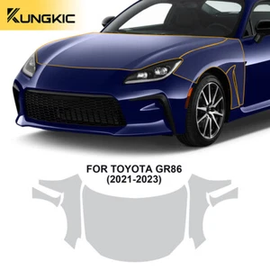 For Toyota GR86 2021-2023 Hood Fender Precut Paint Protection Film Clear PPF TPU - Picture 1 of 14