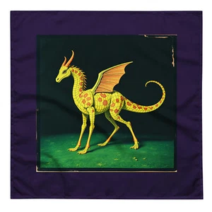Süßes mittelalterliches Drachen Bandana Fabelwesen Renfaire Märchen Kunst Biest - Bild 1 von 7