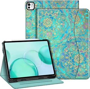 Case For iPad Pro 13" 2024 (M4/7th Gen) with Leather Durable Smart Trifold Cover - Picture 1 of 8