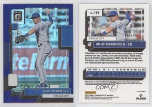 2022 Panini Donruss Optic Purple Pandora Prizm /99 Whit Merrifield #199