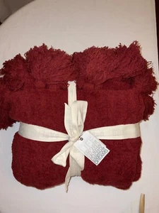 Barefoot Dreams Cable Throw Blanket Cozy Chic Crimson Comfort Soft 54”x 72” - Picture 1 of 7