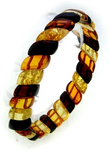 Pulsera señora ámbar auténtico del Mar Báltico rombo calidad brazalete - Imagen 1 de 2