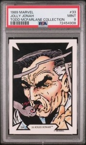 1989 COMIC IMAGES MARVEL TODD MCFARLANE JOLLY JONAH #33 PSA 9 POP 1, NONE HIGHER