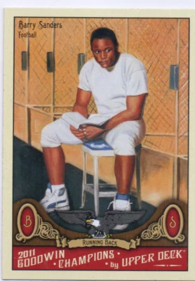 BARRY SANDERS 2011 GOODWIN CHAMPIONS CARD #57 LIONS A47 - Image 1 of 2