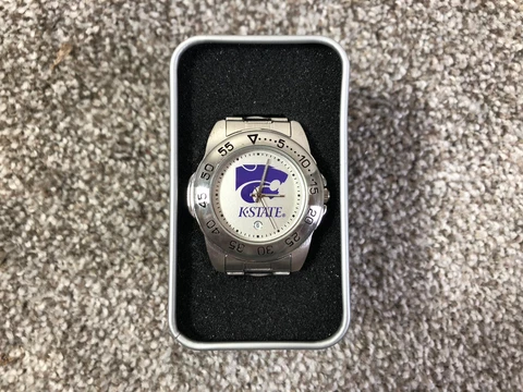 Kansas State Mens Watch + Case Cover