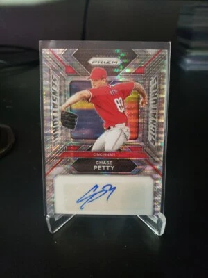 Chase Petty 2024 Prizm Rookie Silver Pulsar Prizm Auto #'d 49/199. Cincinnati - Image 1 of 2