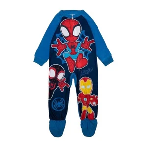 Spider-man Amazing Friends, Miles, Iron-Man Toddler Footed Pajama Sleeper - Picture 1 of 2