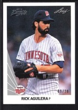 RICK AGUILERA 2012 LEAF MEMORIES 1990 BUY BACK SILVER  #38 TWINS SP #09/20