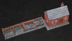 1/72,Modellbau,Diorama,Tabletop,Miniaturen,WW2,20mm,Kohleverladung,Terrain,Haus - Bild 1 von 15