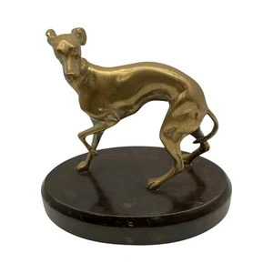 1958 Signed Brass Dog Greyhound Sculpture - Picture 1 of 5