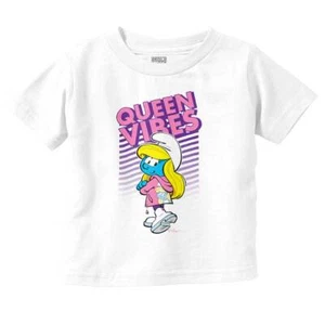 Cool Urban Smurfette Cartoon Queen Vibes Toddler Girl Youth T Shirt For Kids - Picture 1 of 5