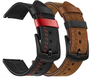 Correa de correa de reloj de pulsera de cuero para Garmin Vivoactive 3 - Imagen 1 de 22