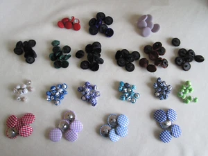 FABRIC COVERED SHANK BUTTONS various sizes - pack of 5 - Picture 1 of 18