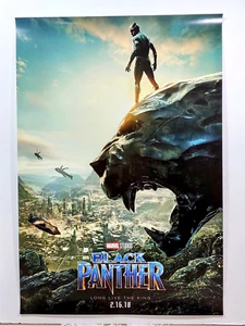 Marvel Black Panther Movie Poster Print 27x19 Dated 2017 RARE Great Condition - Picture 1 of 9