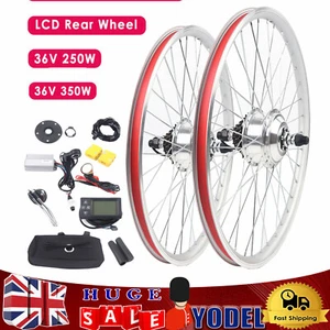 26/28" Electric Bicycle Conversion Kit E Bike Rear Wheel Motor Hub 36V 250W - Picture 1 of 34