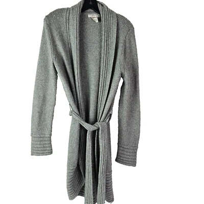 Cardigã feminino Kenar cinza angorá nylon acrílico suéter tamanho G - Imagem 1 de 4