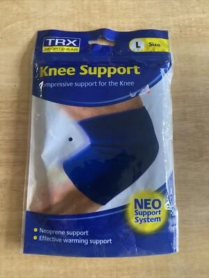 Knee Support Size Large Blue Neoprene TRX Sportzgear Compressive Washable - Image 1 of 4