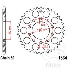 JT Rear Sprocket 45T 530P JTR1334.45 Steel Honda CBR 1000 F Dual CBS 1994