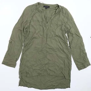 Atmosphere Womens Green Viscose Blend Mini Size 12 V-Neck - Picture 1 of 12