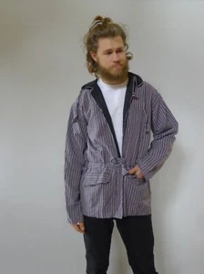 Vintage 90s unused M - L cotton hoodie hippy jacket mens womens NWOT - Picture 1 of 6