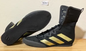 Zapatos de boxeo Adidas Box Hog 4 negros/dorados talla para hombre 12,5 GZ6116 - Imagen 1 de 8