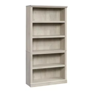 SAUDER Standard Bookcase Adjustable Shelves Open Storage Chestnut Wood 5-Shelf - Picture 1 of 12