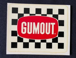 GUMOUT Vergaserreiniger - Original Vintage 60er Jahre Racing Aufkleber/Sticker - Bild 1 von 2