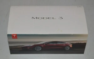 RARE Burago Tesla Model 3 Red 1:43 Scale Die Cast Model Car slipcase - Picture 1 of 6